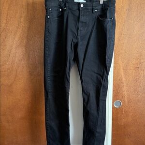 Calvin Klein Men's Jet Black Straight Jeans